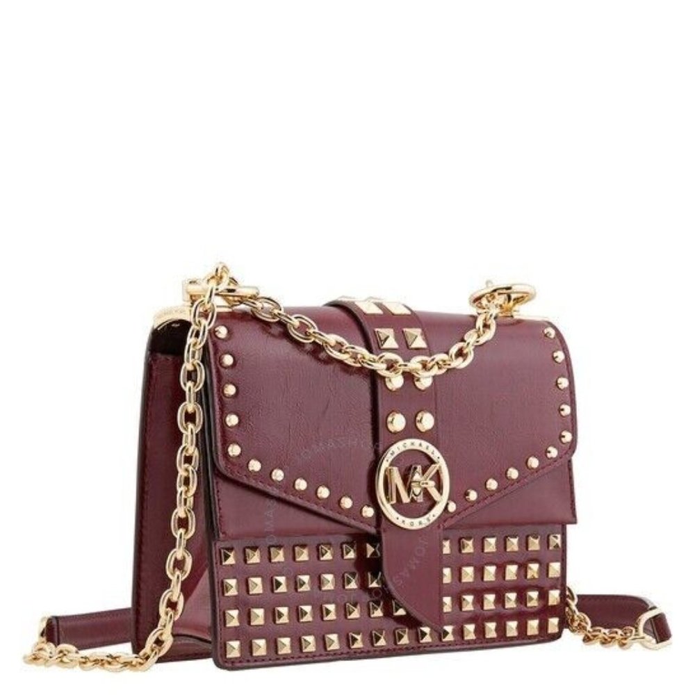 Michael Kors Greenwich Patent Leather LUX Chain Crossbody